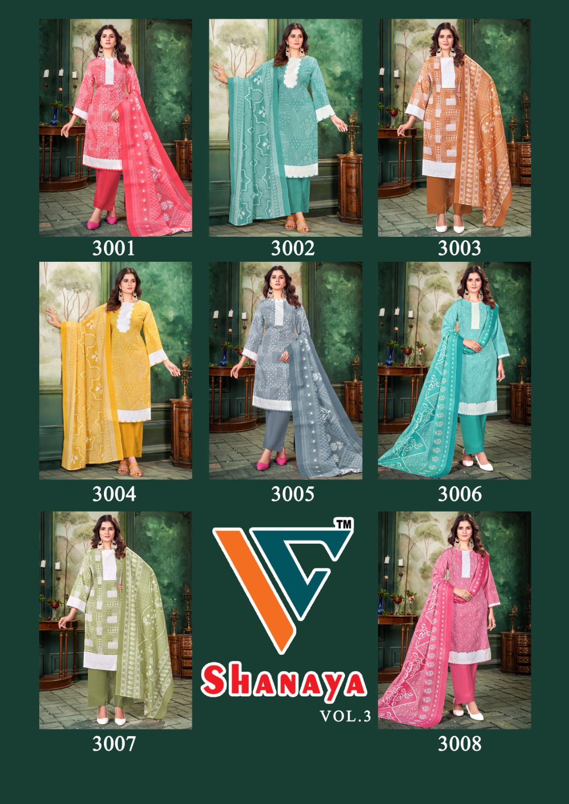 Shanaya Vol 3 By Vandana C Daily Wear Cotton Dress Material Suppliers In India
